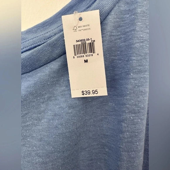 Gap Linen Boatneck Long Sleeve Tee Medium - Picture 4 of 4